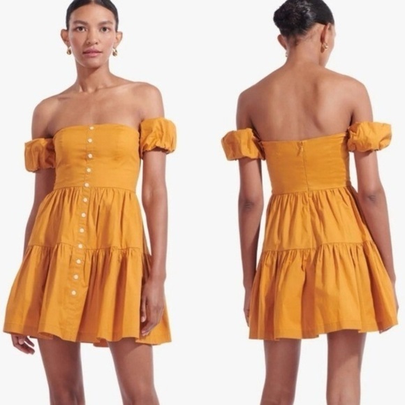 STAUD
Elio Off-Shoulder Mini Dress Size 00 $502 - Picture 5 of 7